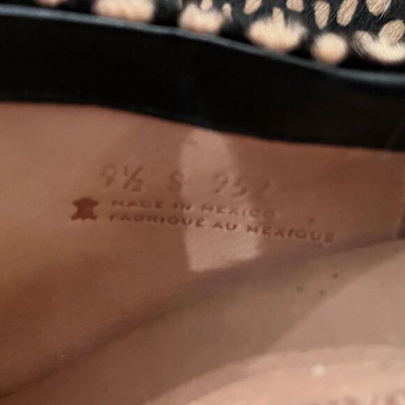 Poopy Barley Reverse Spot Calf Hair Heeled Mules Size 9.5 - Picture 7 of 9